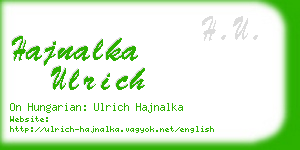 hajnalka ulrich business card